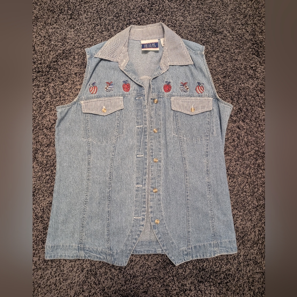 2000 button up vest shirt